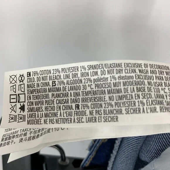 Forever 21 Denim Shorts Button Fly Blue Distressed Denim Fray - Picture 9 of 9